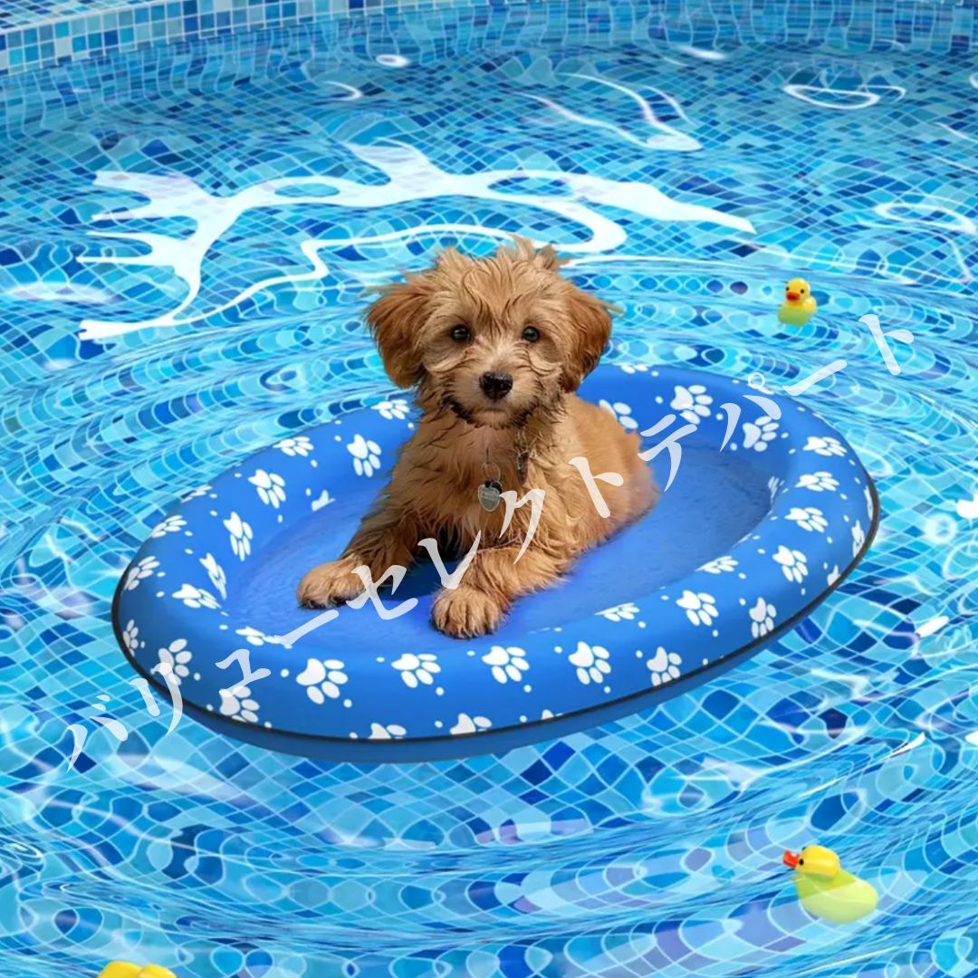 犬用フロート ペット ラウンジ ボート オックスフォード 生地 構造 耐久 性 冷却 マット 夏季 屋外 水遊び 対応 プール ビーチ 遊具 兼用 ポータブル 設計 浮遊 デバイス 家庭用 クールダウン 用 犬 猫 サイズ 水上