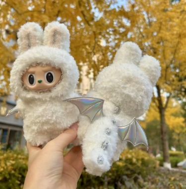 新品2点セット 天使 labubuラブブぬいぐるみ服17cm着せ替え着ぐるみ 新品2点セット 天使 labubuラブブぬいぐるみ服17cm着せ替え
