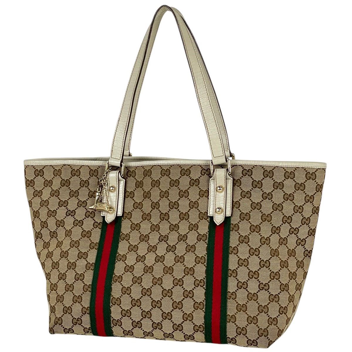 グッチ GGキャンパス トートバッグ GG柄 グレー SG1674B