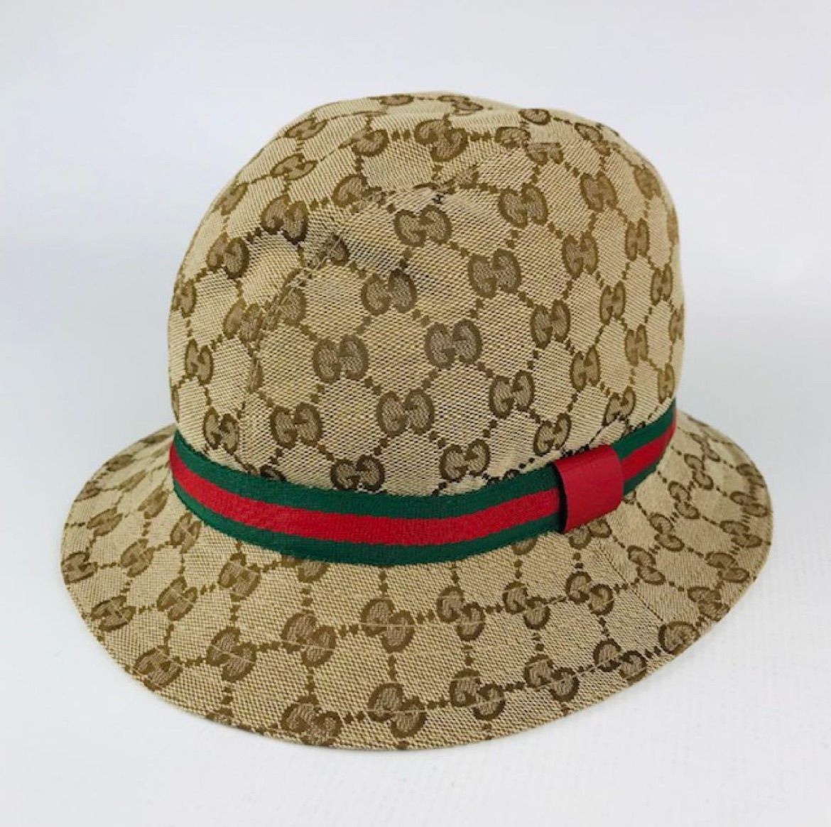GUCCI グッチ チルドレン キッズ オリジナルキャンバスGG シェリーライン フェドラハット M イタリア製 子供帽子 秋冬物 カジュアル ブランド キッズブランド
