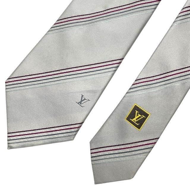 LOUIS VUITTON ルイヴィトン ネクタイ モノグラム ロゴ グレー m76844_01.jpg