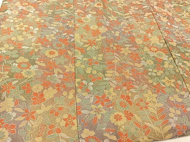 平和屋着物＃道行コート 破れ色紙花地紋 正絹 逸品 CAAR9171id