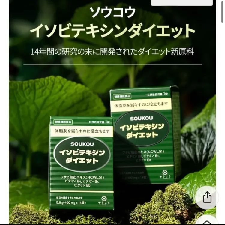 ソウコウ イソビテキシンダイエットサプリ2箱 2箱定価42000円