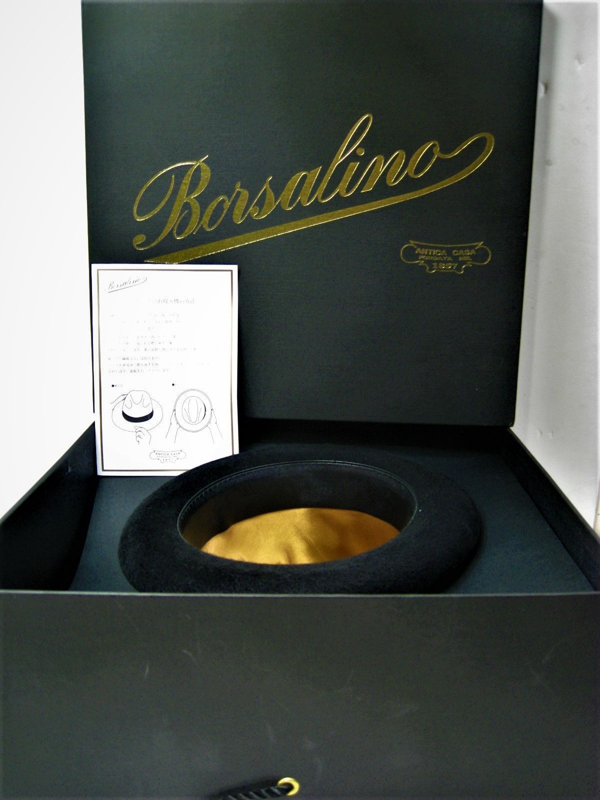 ほぼ未使用 イタリー製 ボルサリーノ Borsalino 帽子ハット サイズ58