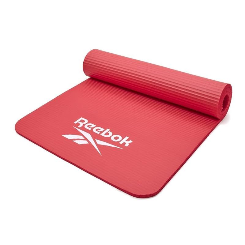 Reebok リーボック トレーニングマット 15mm ヨガマット フィットネス ヨガ ピラティス エクササイズ マット 厚め 幅広 防音 レッド