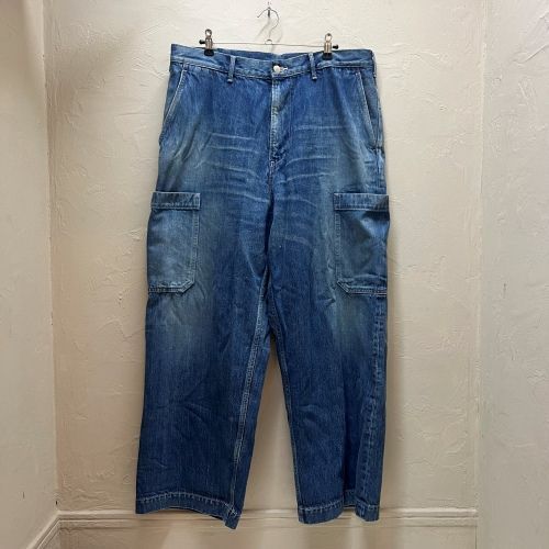 Graphpaper グラフペーパー 23AW Selvage Denim Cargo Pants  ワイドデニムパンツ GM233-40182DB【代官山09】