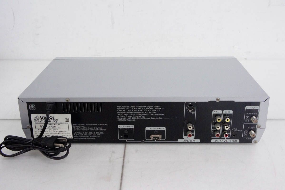 JVC Victorビクター DVDプレーヤー一体型VHSハイファイビデオ HR-DV4