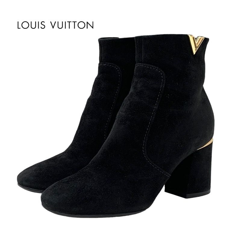 人気人気SALE【美品】LOUIS VUITTON ルイヴィトン　ブラック　ブーツ 靴