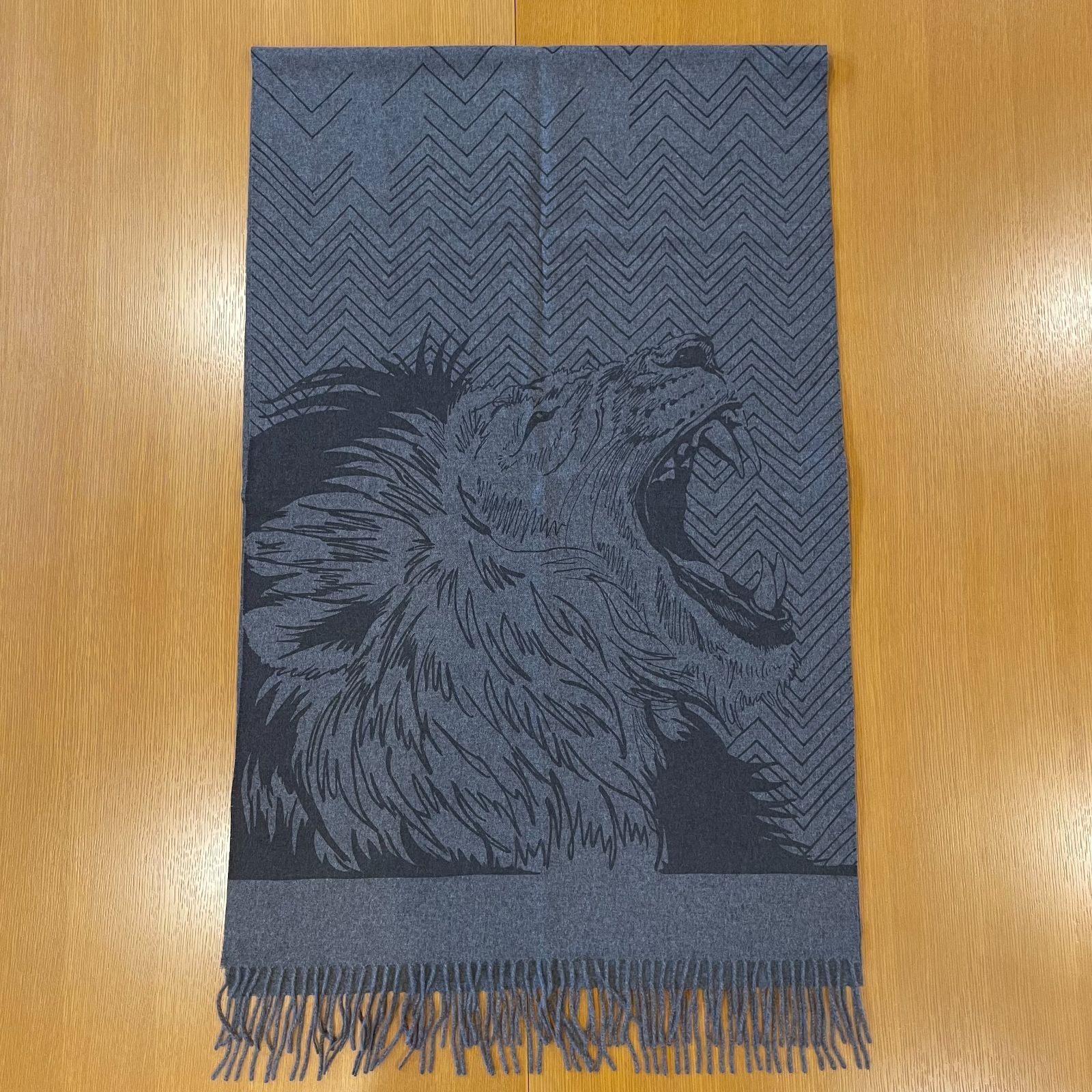 新品未使用》 HERMES エルメス 大判ストール マフラー フリンジ 