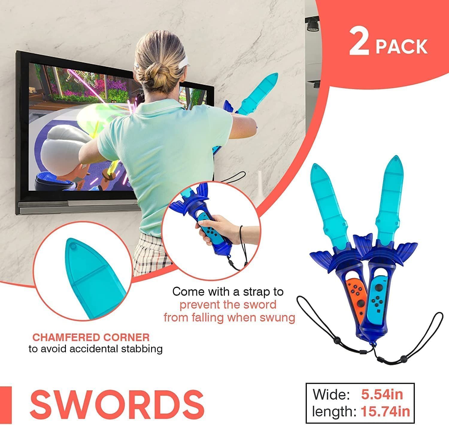 【人気商品】in VoSinrly【12 1セット】2025年新登場！Switch Sports(ニンテンドースイッチスポーツ)アクセサリバンドル 体感ゲーム対応 対戦実装 没入感体験 体感スポーツ対応 Joy-Conグリップ用アクセサリ