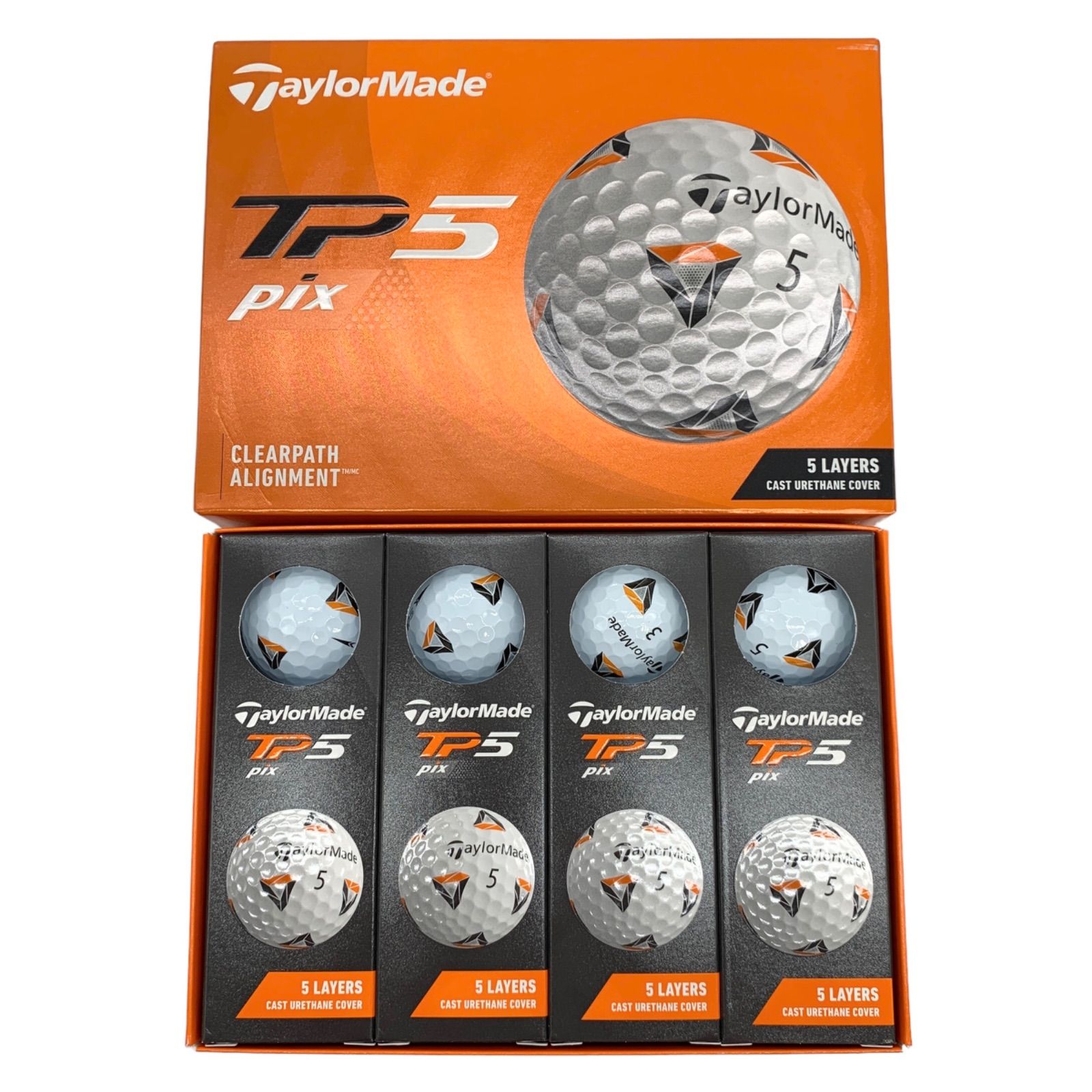 ♪0523 テーラーメイド ゴルフボール GOLF TP5 PIX 12球入り スポーツ 未使用 箱付き
