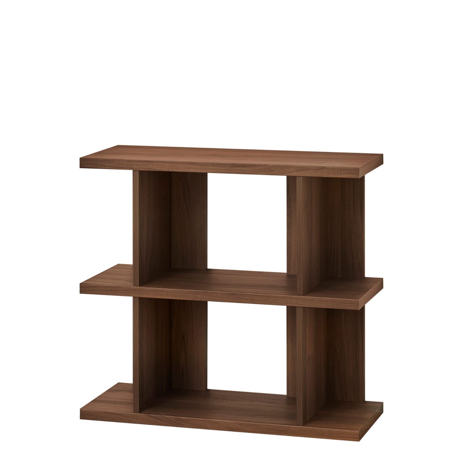 本棚 飾り棚 棚板厚み3cm 中央の棚は20kgの耐荷重 シェルフ ダークブラウン 幅82.0 並べて拡張できるおしゃれなオープンラック 高さ76.0 奥行29.1cm 白井産業 SO1-7580DK セルオリア