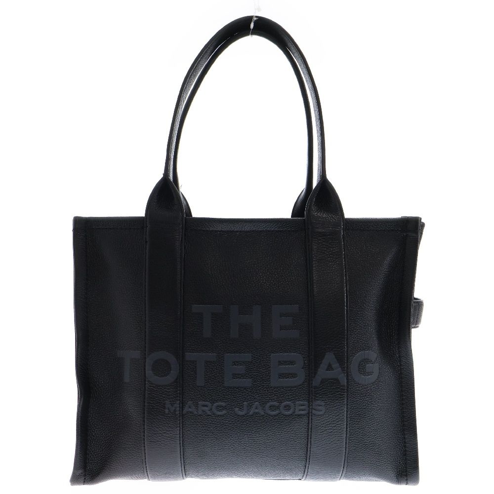 MARC JACOBS (マークジェイコブス) THE TOTE BAG ロゴプリント レザー トートバッグ ブラック H020L01FA21