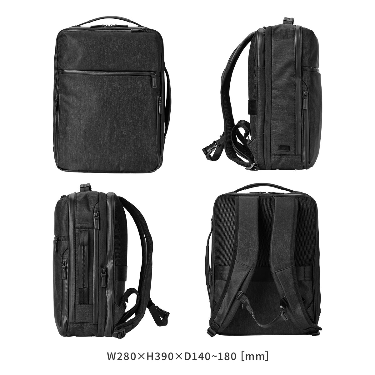 極美品　エース　ジーン　リュック　ガジェダブル　ヘザー　A4 PC対応　ブラック エース ジーンレーベル ビジネスリュック メンズ ブランド 50代
