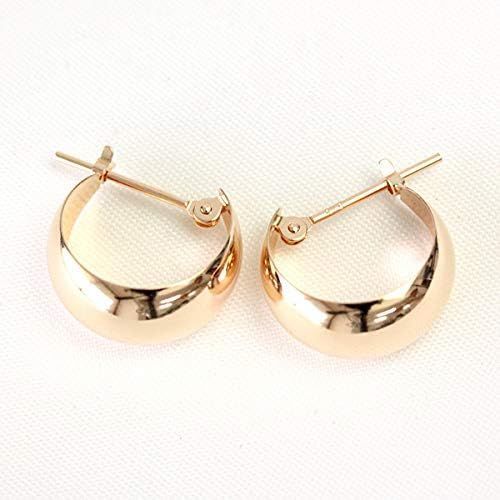 K18YG ムーンピアス 7mm×13mm 月甲ピアス フープピアス 地金
