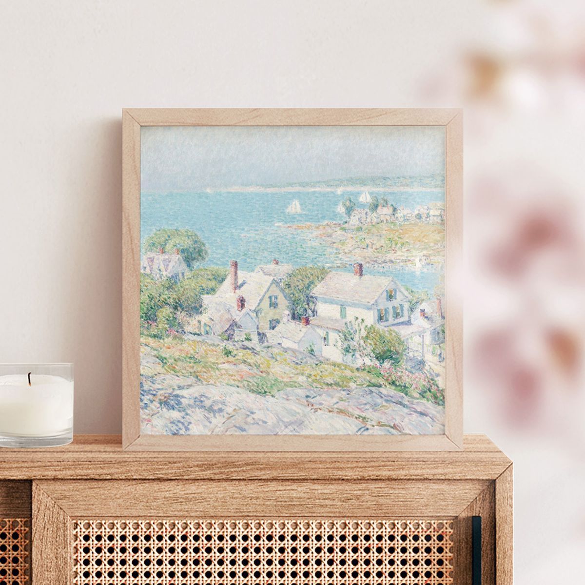 F6号】片岡球子【花ほころびる富士】肉筆/サイン有/油彩/アクリル/額縁