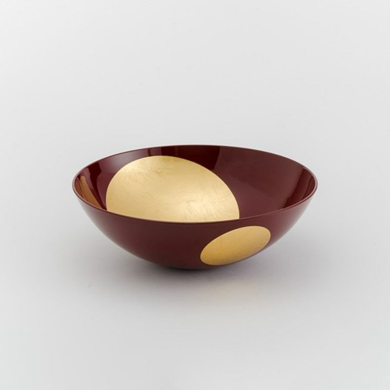 ♥ 箔座 HAKUZA ドット ラウンドボウル紅L 永遠色 商品番号 0101010201 純金プラチナ箔 ウレタン塗装 管理番号 776