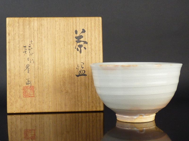 和食器 瀬戸織部 鳴海織部 加藤作助作 角向付 五客 共箱 V R8733B
