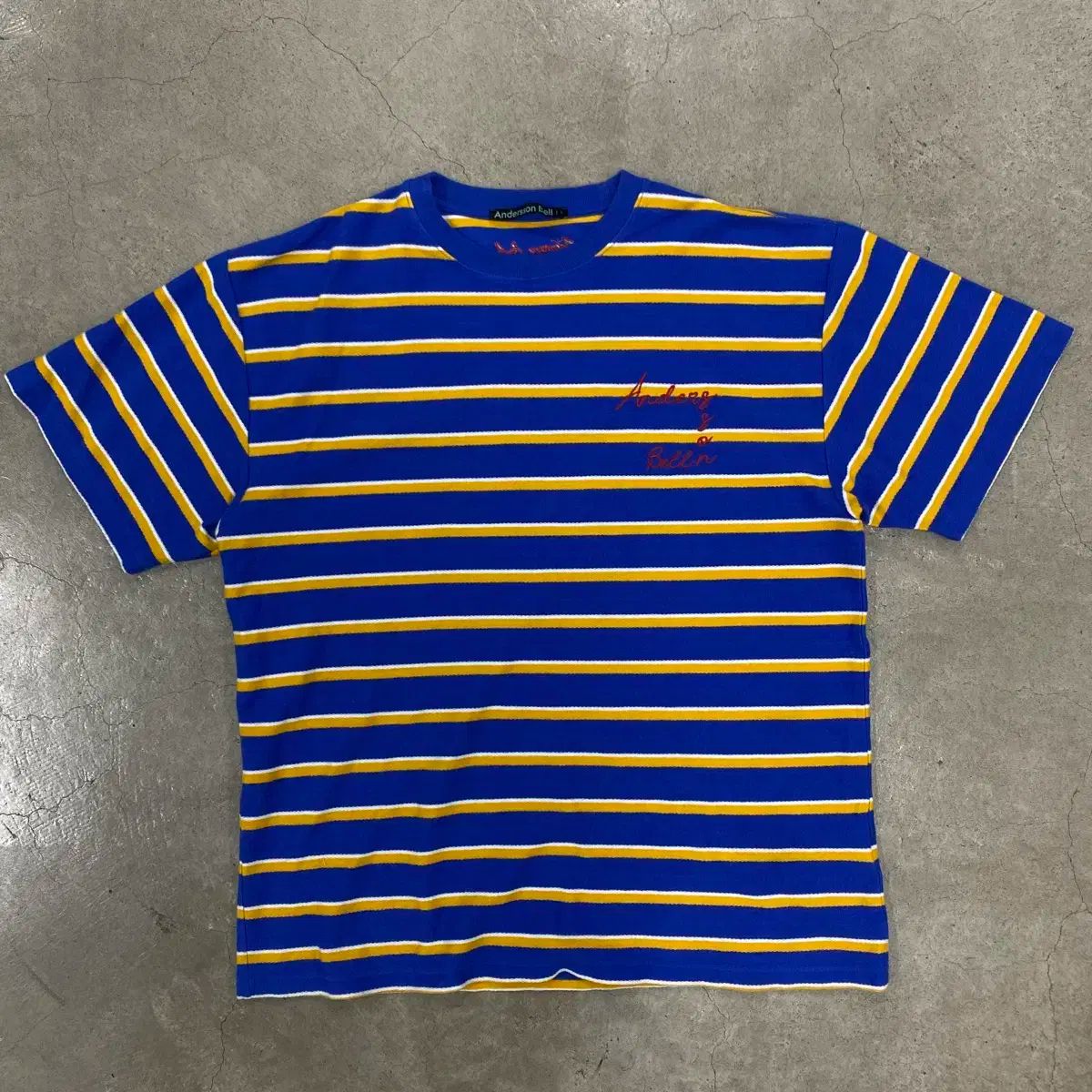 【雷市場（ポンジャン）商品韓国直送】Andersson Bell(アンダースンベル) ロゴ ストライプ 半袖Tシャツ