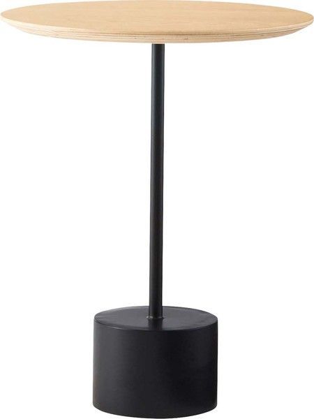 古材とアイアンのコーヒーテーブル ヴィンテージ風 サイドテーブル 丸