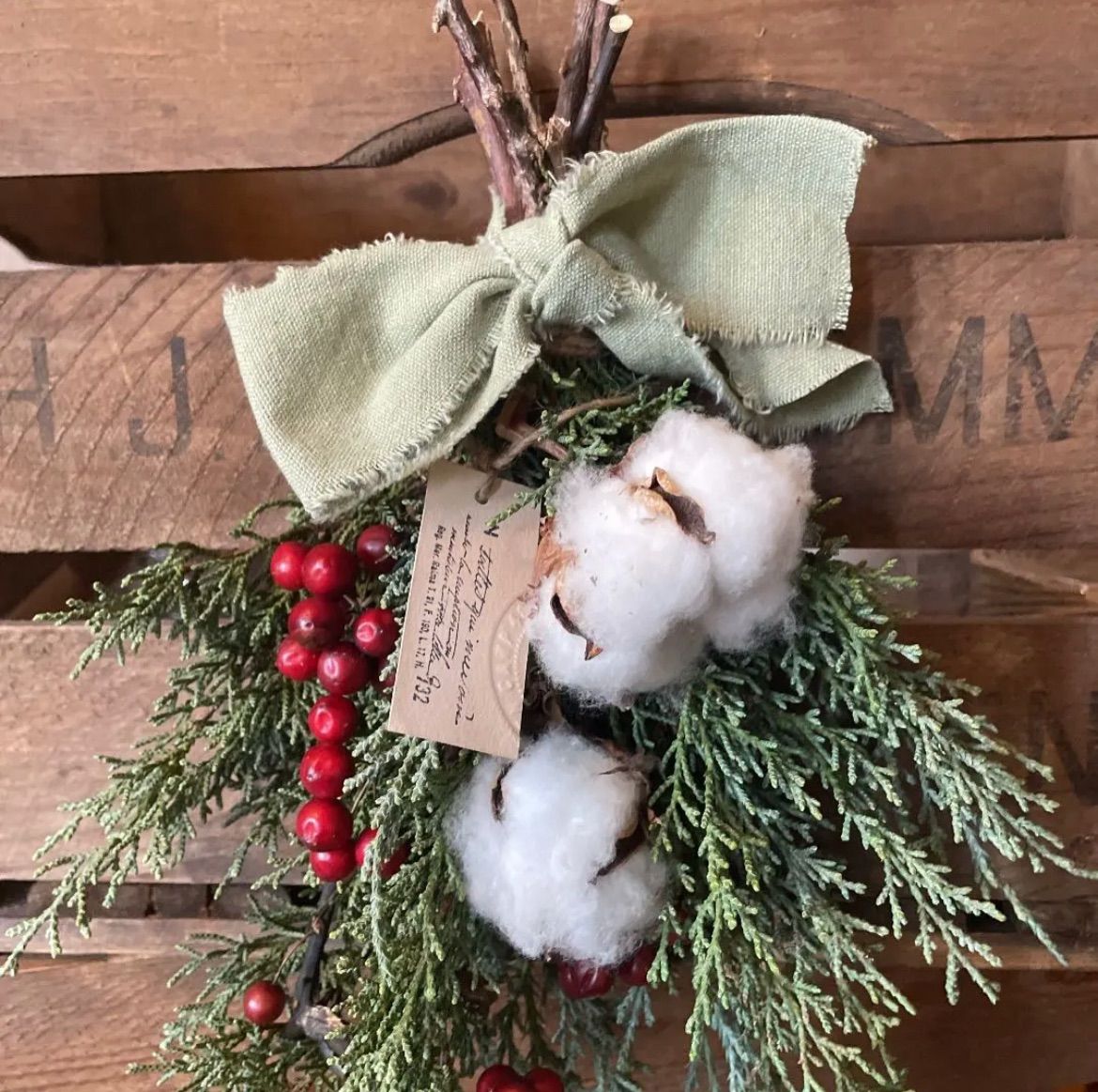 受注生産 クリスマス スワッグ ハンドメイド ドライフラワー  