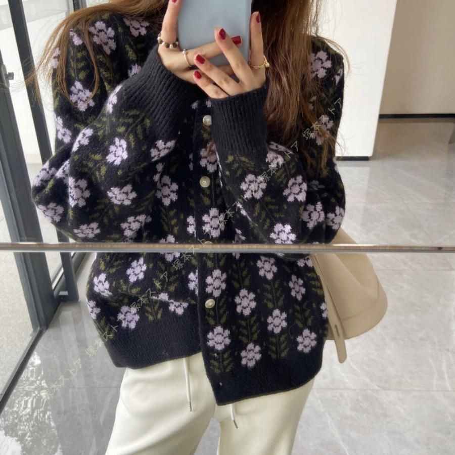 カーディガン レディース 秋冬 ゆったり 秋服 トップス ショート丈 カーディガン 厚手 高校生 アウター 長袖 女性 冬 ニットカーディガン コーデ万能 20代 カーディガン レディース 秋冬 秋服 トップス ショート丈