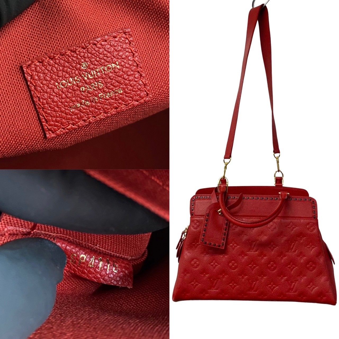 ほぼ未使用 袋付 LOUIS VUITTON ルイヴィトン ヴォージュ MM モノグラムアンプラント レザー 2way ハンドバッグ ショルダーバッグ  323-9 - メルカリ