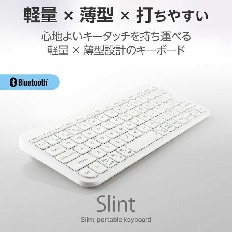 【 新品 未開封 】   エレコム キーボード 「Slint」［ワイヤレス /Bluetooth］ ホワイト TK-TM10BPWH 未使用 送料無料