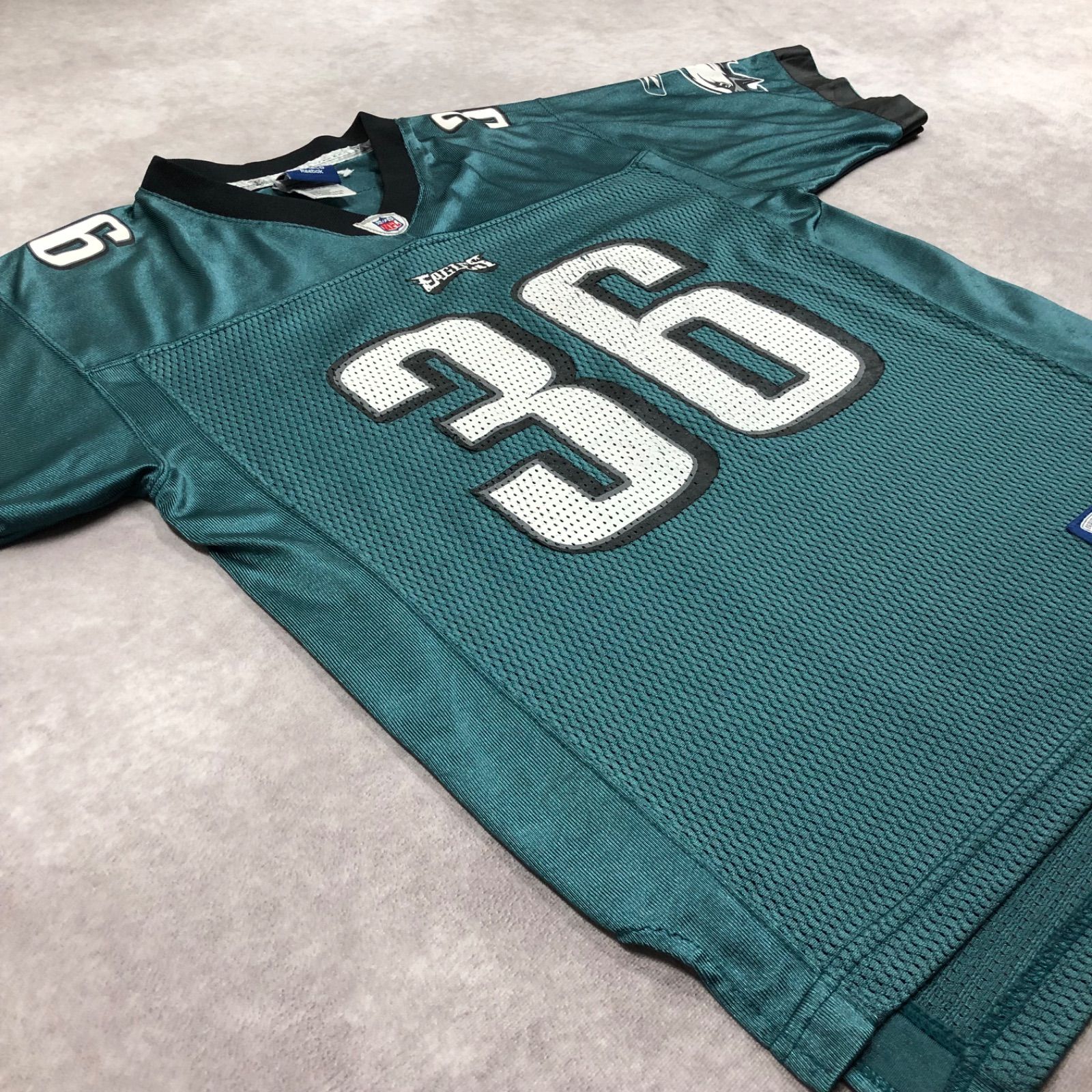 【美品 海外古着】NFL チーム系 アメリカンフットボール 刺繍 カレッジ系 Reebok リーボック フィラデルフィア イーグルス #36 ウェスト