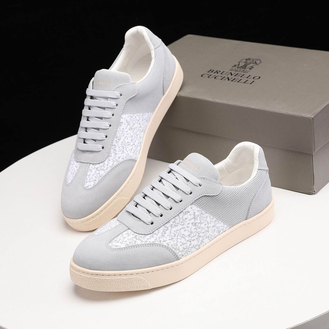 BRUNELLO CUCINELLI ホワイト スニーカー Brunello Cucinelli - White Leather Low Top Sneaker