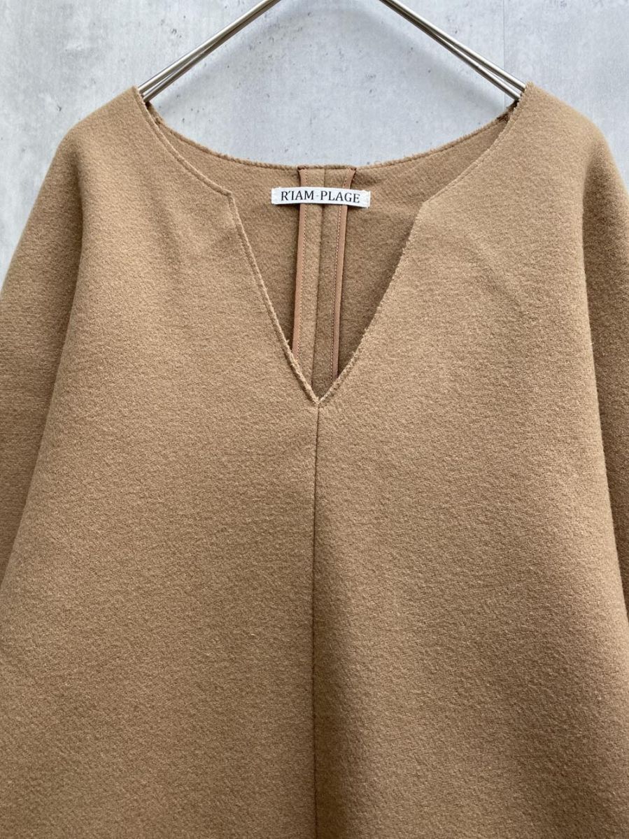R IAM-PLAGE リアムプラージュ シルエット ブラウス シャツ ブラウン ◆ ◎レディース