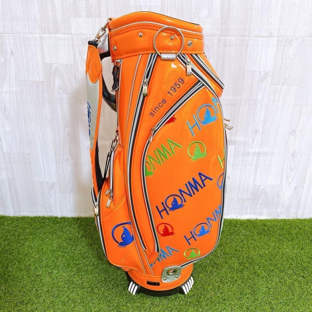 HONMA ホンマ 本間ゴルフ キャディバッグ エナメル 5分割 9型 もぐら HONMA ホンマ 本間ゴルフ キャディバッグ エナメル 5分割 9型