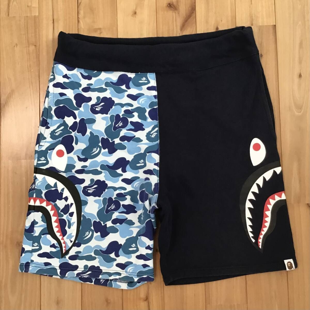 A BATHING APE ハーフパンツ シャーク 迷彩 グレー XL A BATHING APE