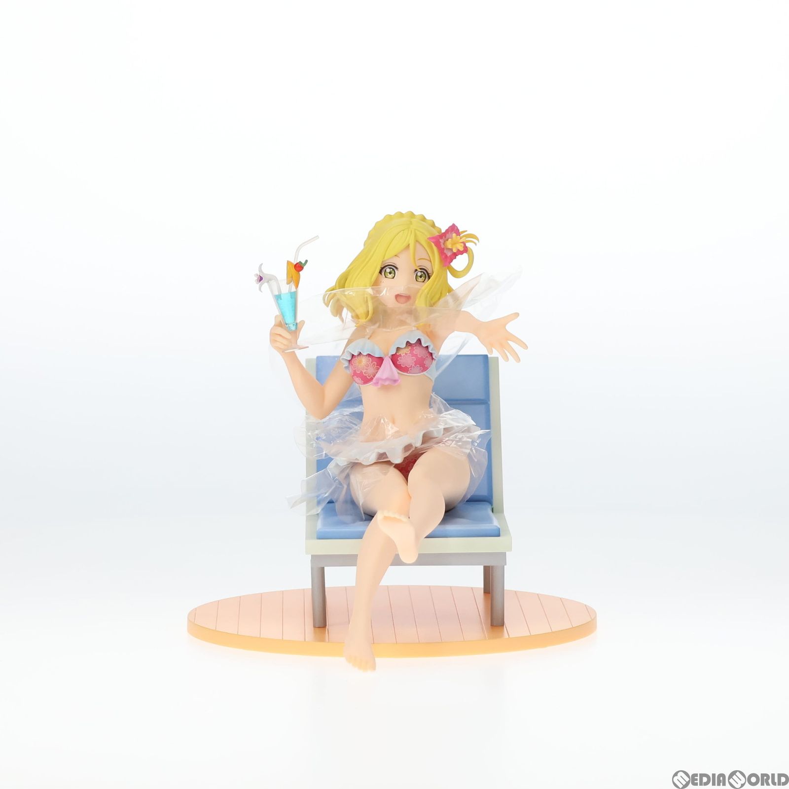BANDAI - バンダイビジュアルクラブ限定特典付属 小原鞠莉(おはらまり) Blu-rayジャケットVer. ラブライブ!サンシャイン!! 1/7 完成品 フィギュア(TU-1467) バンダイナムコアーツ バンダイビジュアルクラブ限定特典付属 小原鞠莉(おはらまり