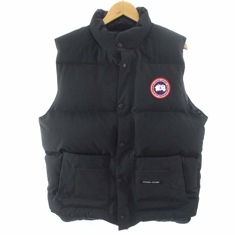 カナダグース CANADA GOOSE GLANDSTONE グラッドストーン ダウンベスト ロゴ ワッペン 4133JM R 黒 ブラック L アウター
