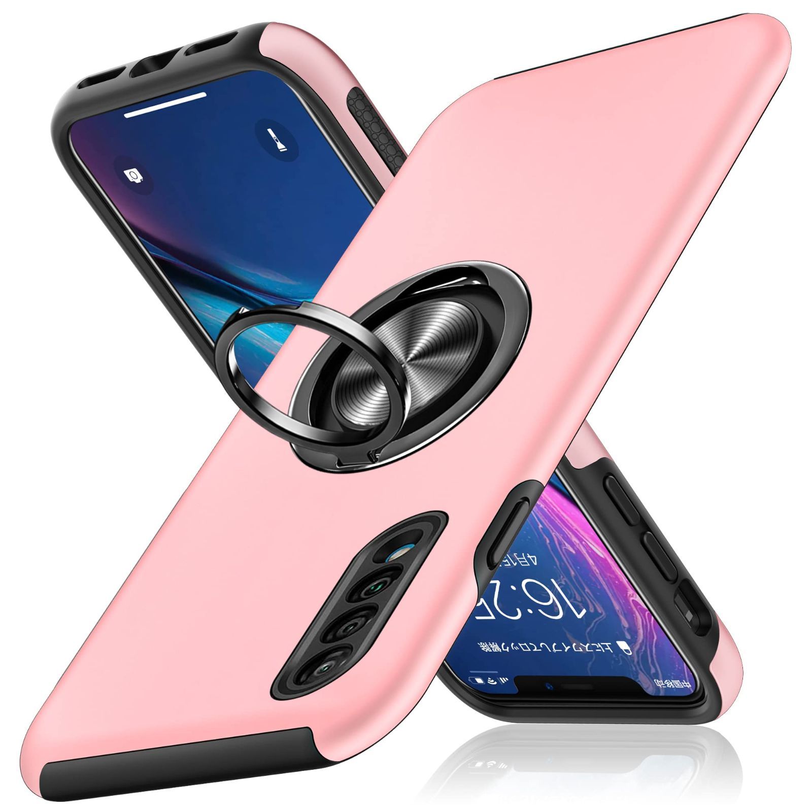 色: ピンク】Huawei P30 Lite ケース 保護カバー リング付き