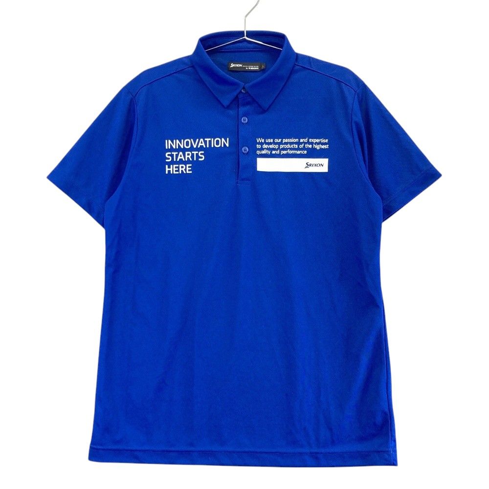 SRIXON スリクソン デサント ゴルフ 半袖 ポロシャツ ストライプ L サイズ：L SRIXON スリクソン byDESCENTE 半袖ポロシャツ ブルー系