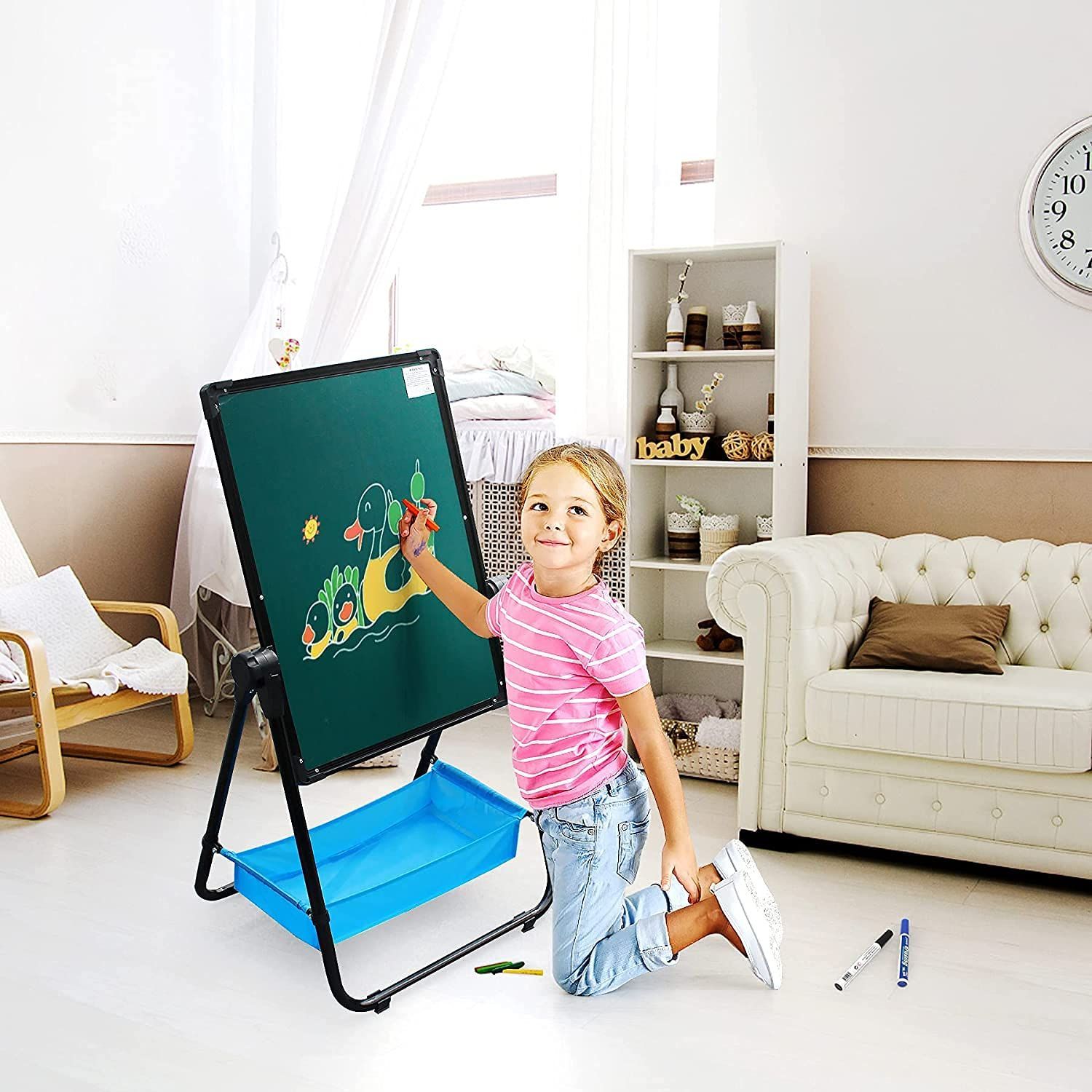 収納バスケット付き 高さ調整範囲63