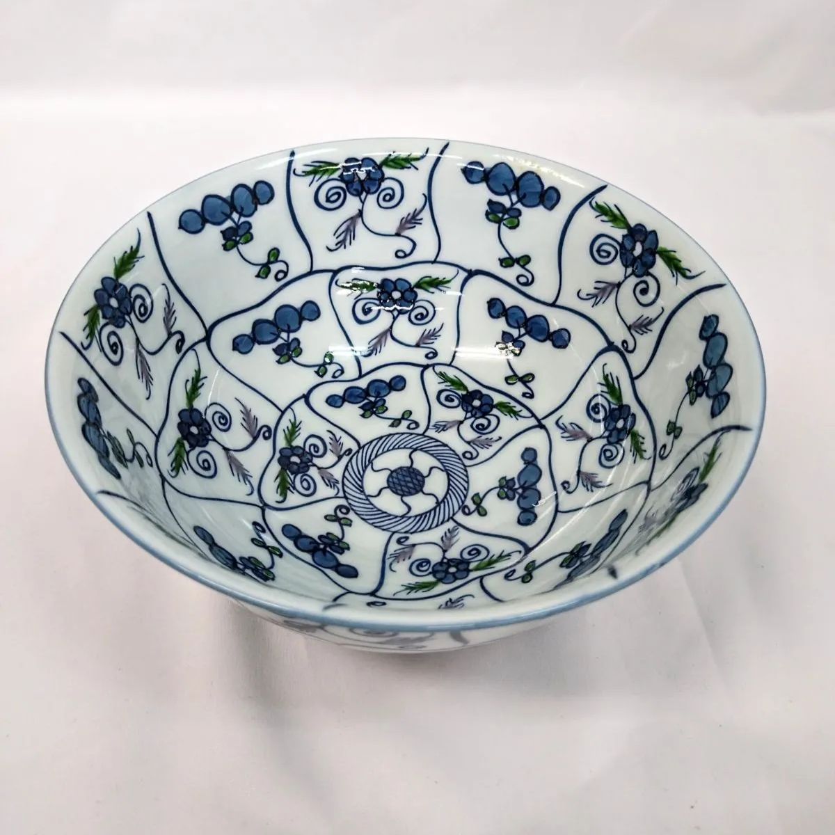 有田焼 源右衛門窯 染錦なずな紋 麺鉢 源右衛門 3鉢おまとめセット