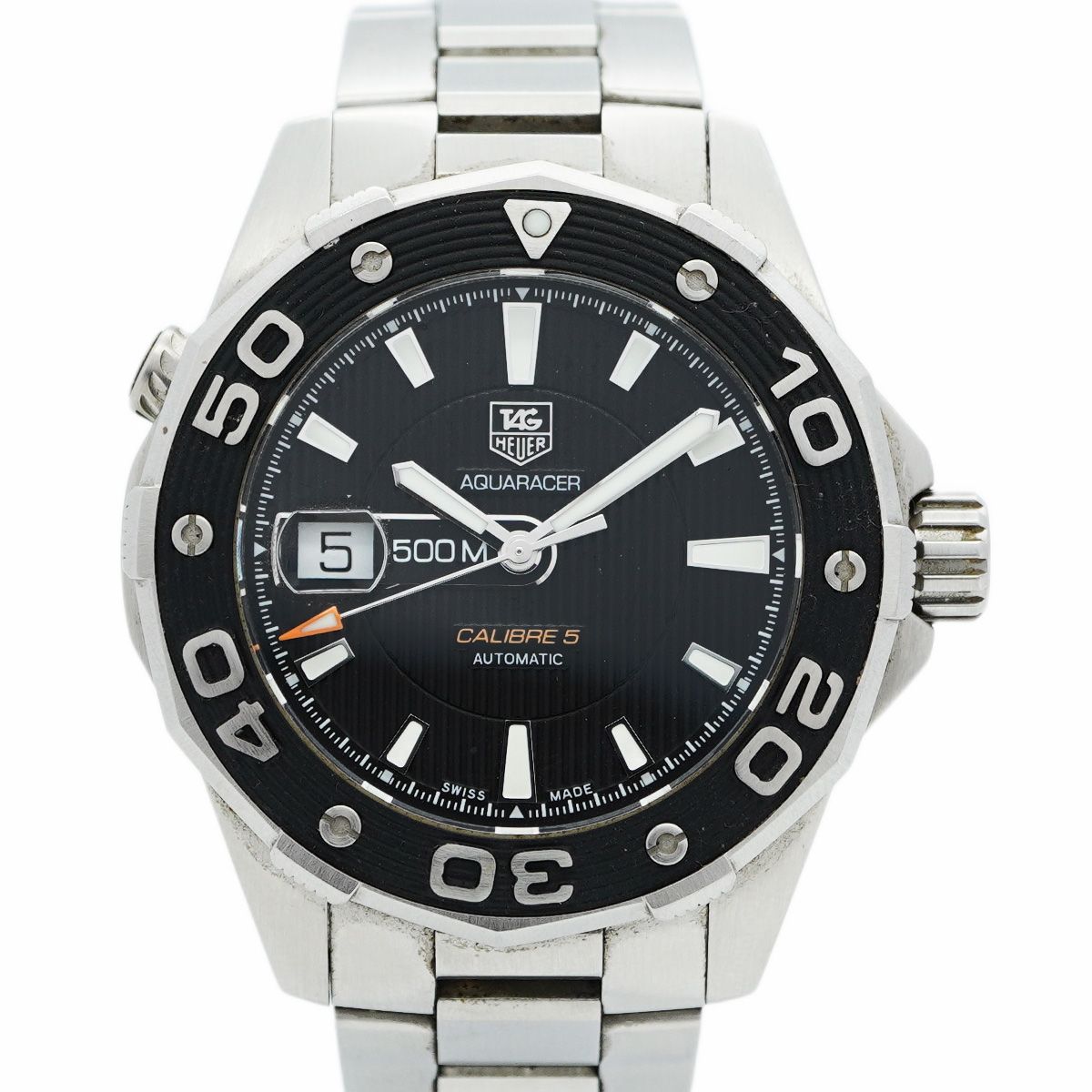 5wwm0249 タグホイヤー アクアレーサー WAJ2110 黒文字盤 腕時計 メンズ