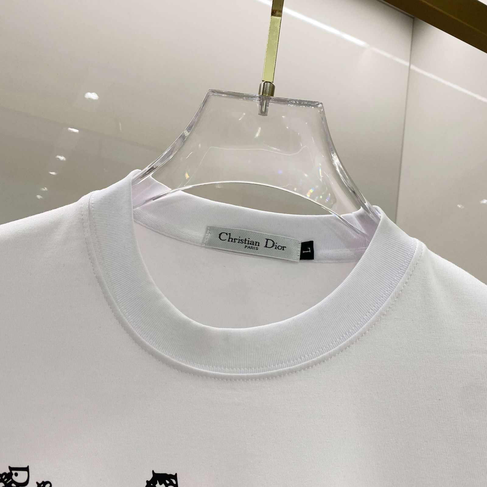 【素敵なプリント♪】DIOR 25SS コットン Tシャツ 今日特価】Dior 25ss シグネチャー 1947 プリント T シャツ