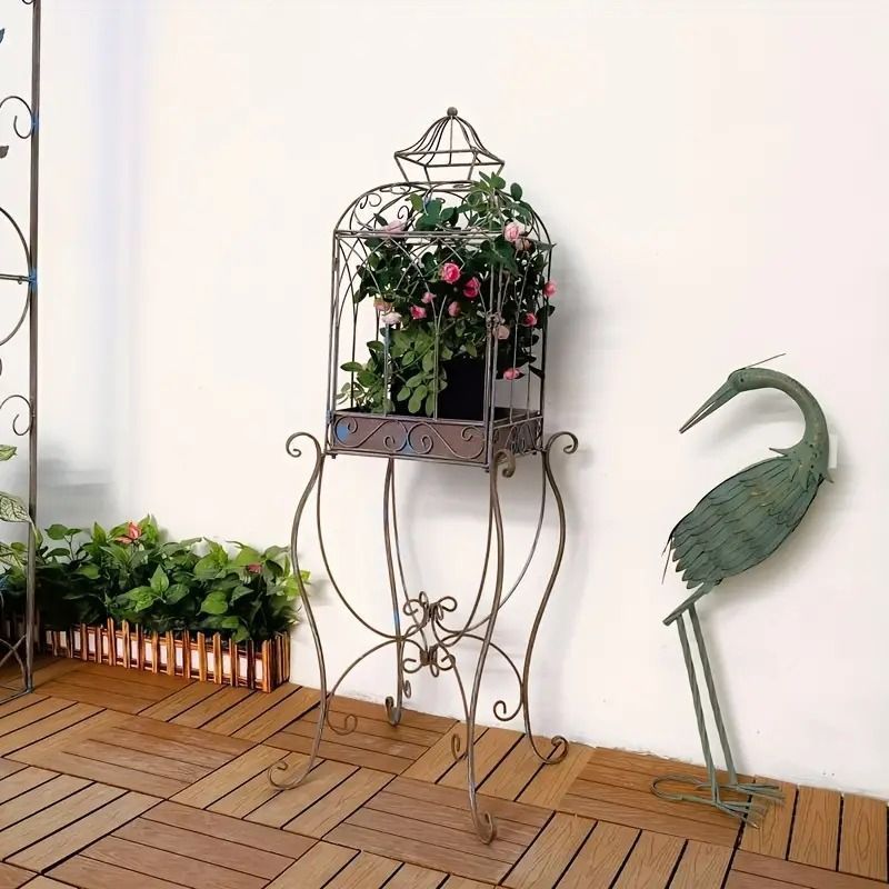 フラワースタンド ヴィンテージスタイル 鳥かご バードケージ デザイン