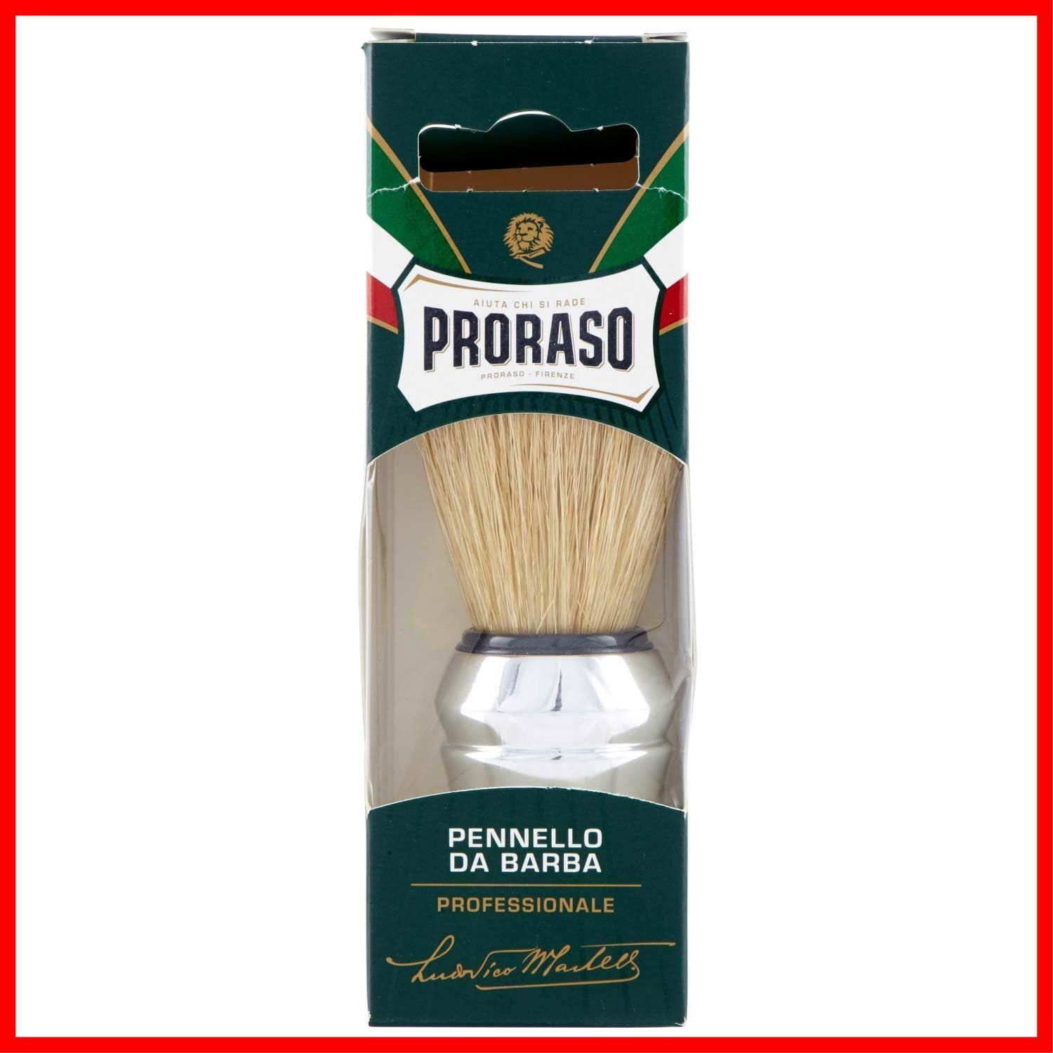 在庫 イタリア製 シェービングブラシ単品 髭剃り 使用 1個 豚毛 泡立て用ブラシ x シェービングブラシ ポロラーソ 1 PRORASO