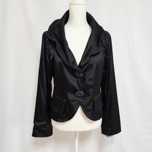 anc エイココンドウ EIKO KONDO ジャケット 42 黒 フレア ペプラム風 2