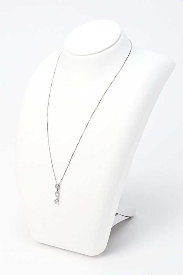 Pt850/Pt900 ダイヤモンド ネックレス D=1.00ct ～45cm 【中古】 商品