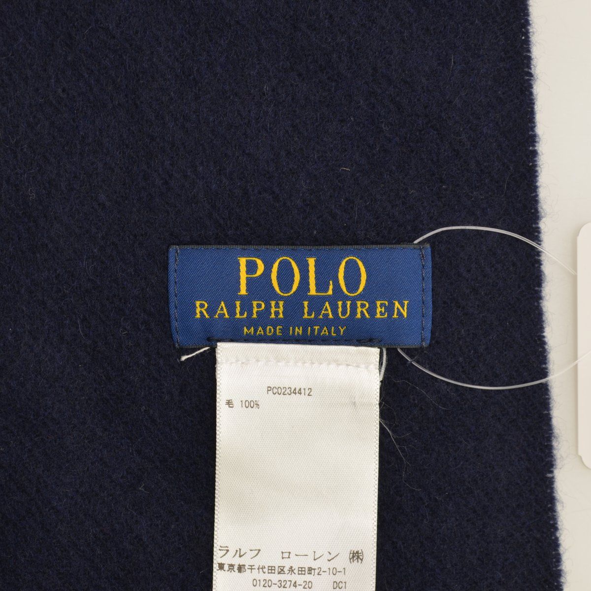 POLORALPHLAUREN】イタリア製 ポニー刺繍 ウールマフラー - メルカリ