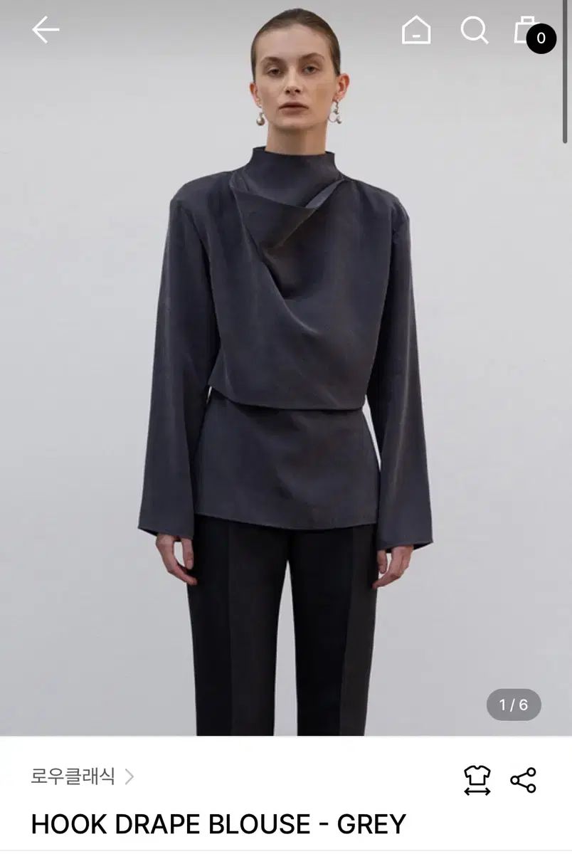 LOW CLASSIC ロウ クラシック ドレープ ブラウス