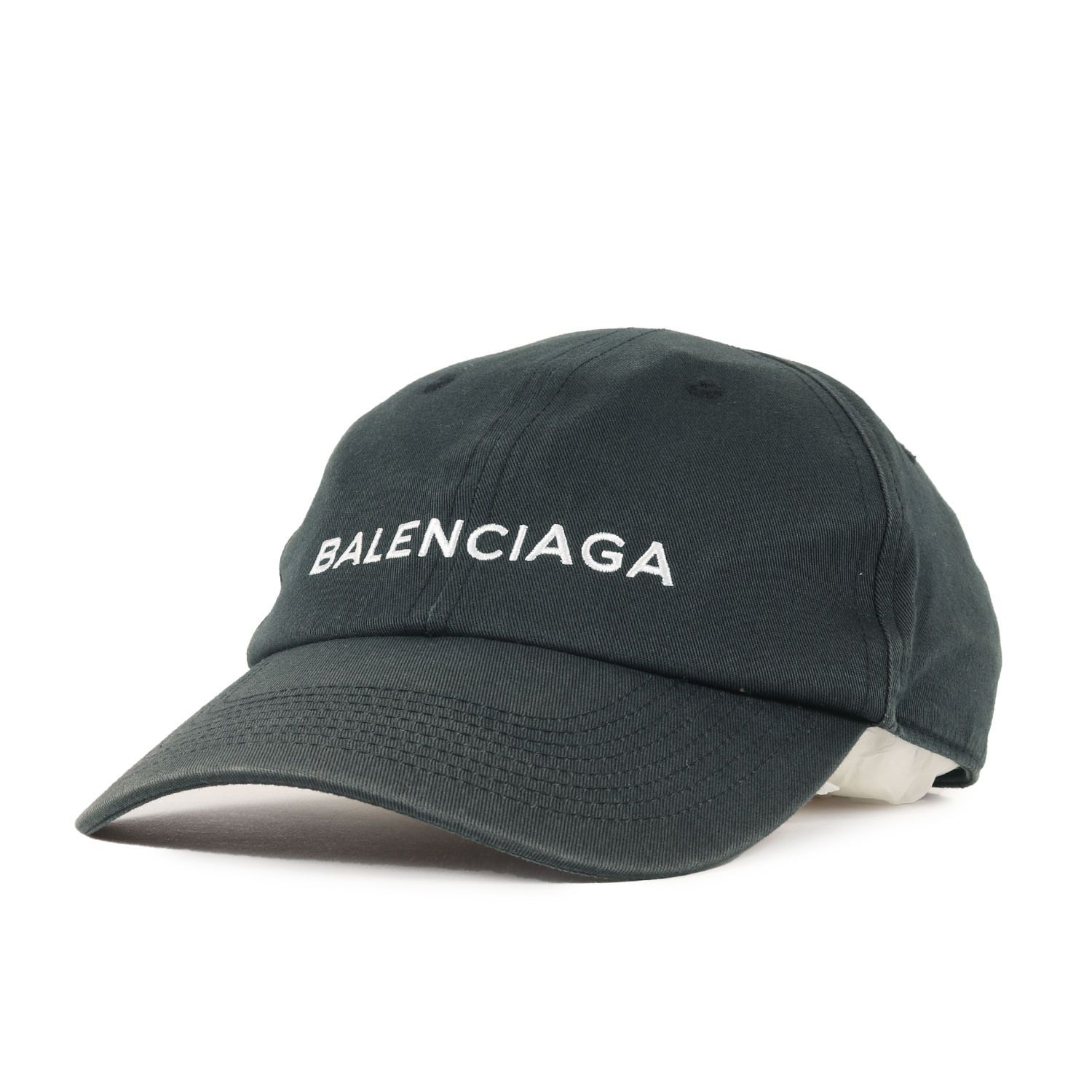 BALENCIAGA バレンシアガ キャップ ブラック 黒 サイズ:L 59 ロゴ 刺繍 6パネル キャップ (CLASSIC LOGO BASEBALL CAP 452245 452B4) イタリア製 ブランド 帽子【メンズ】