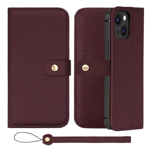 HANATORA] iPhone13mini ケース 手帳型 本革 シュリンクカーフ