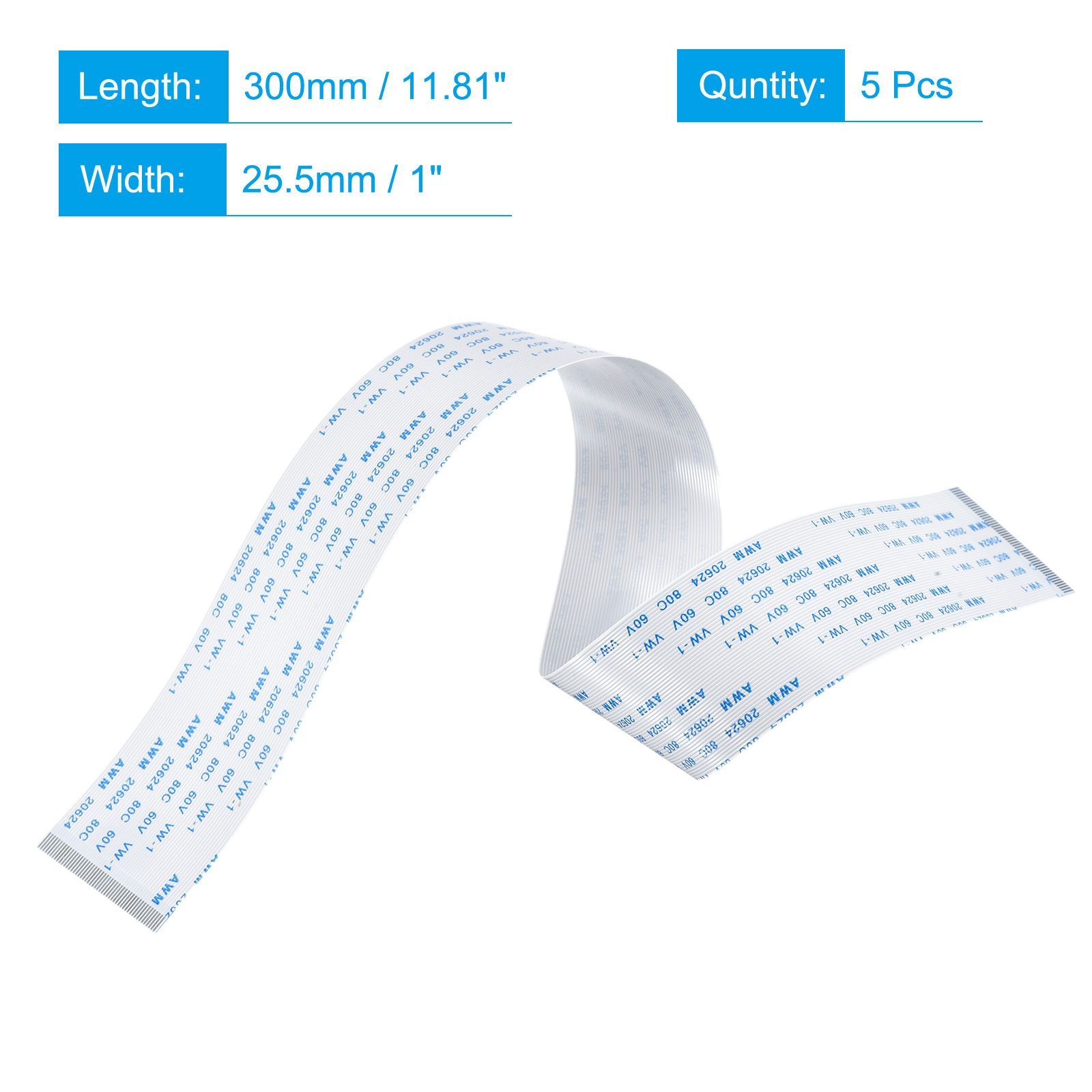 uxcell FFCリボン フラットケーブル LCD 3Dプリンターカメラ用 DVD TV